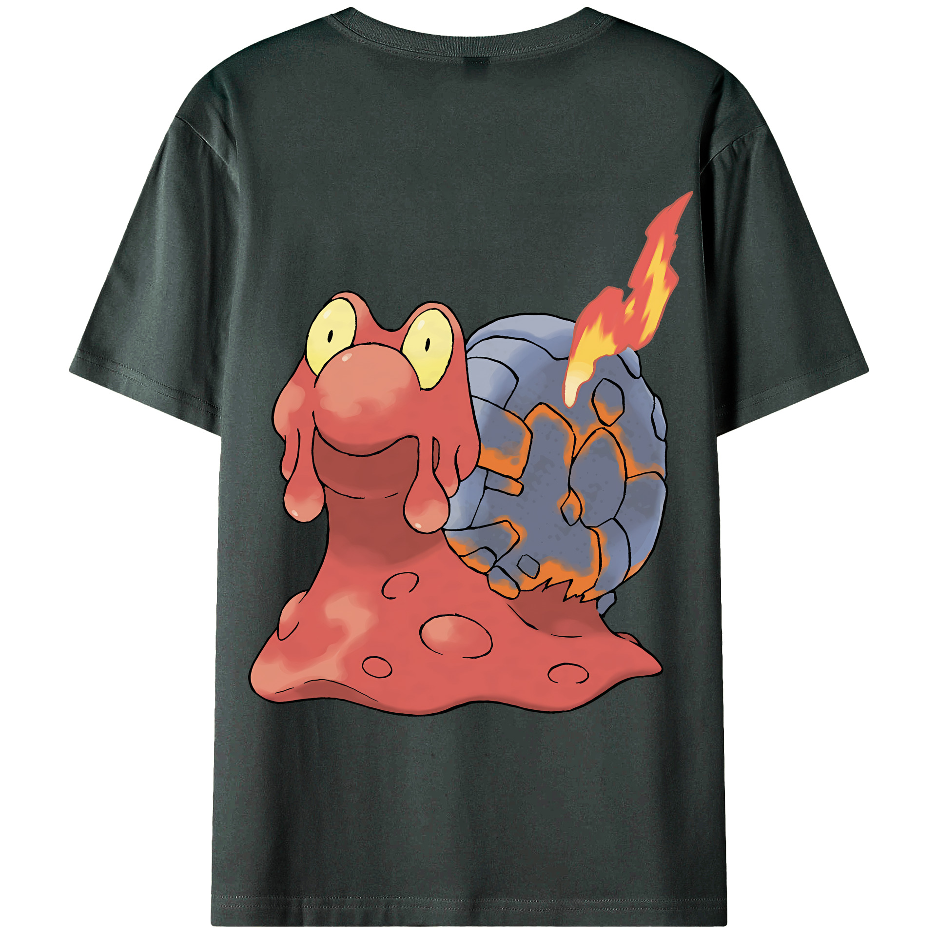 （画像用） ポケットモンスター Pokémon 綿100％ メンズ半袖Tシャツ（バックプリント） 通気性